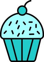 icono de vector de cupcake