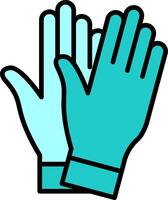 Saftey Gloves Vector Icon