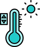 icono de vector de control de temperatura