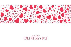 hearts pattern background for valentines day vector