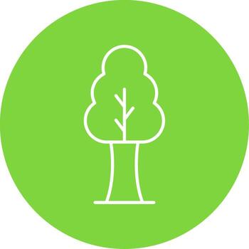 árbol línea circulo color icono vector
