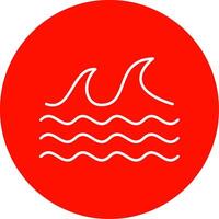 Sea Line Circle color Icon vector