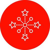Fireworks Line Circle color Icon vector