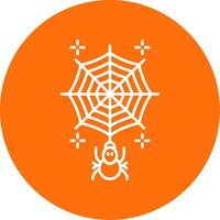 Spiderweb Line Circle color Icon vector