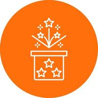 Magic Box Line Circle color Icon vector