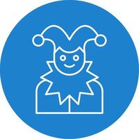 Jester Line Circle color Icon vector