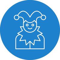 Jester Line Circle color Icon vector