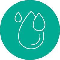 Water Drop Line Circle color Icon vector