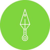 Kunai Line Circle color Icon vector