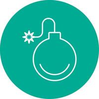 Bomb Line Circle color Icon vector