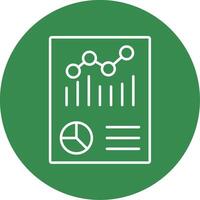 Graphical Report Line Circle color Icon vector