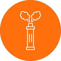 Smoke Grenade Line Circle color Icon vector