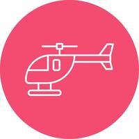 Helicopter Line Circle color Icon vector