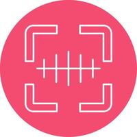 Barcode Scanner Line Circle color Icon vector