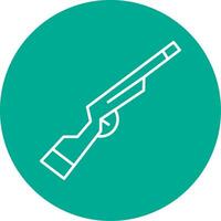 Shotgun Line Circle color Icon vector