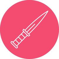 Dagger Line Circle color Icon vector