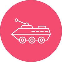 Armored Vehicle Line Circle color Icon vector