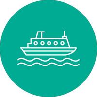 Cruiser Line Circle color Icon vector