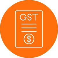 Gst Line Circle color Icon vector