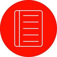 Notebook Line Circle color Icon vector
