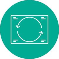 Sync Line Circle color Icon vector