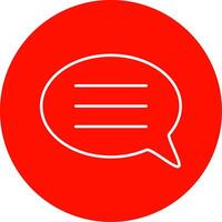 Conversation Line Circle color Icon vector