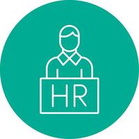 Human Resources Line Circle color Icon vector