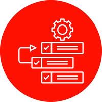 Backlog Line Circle color Icon vector