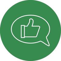 Good Review Line Circle color Icon vector