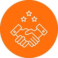 Partnership Handshake Line Circle color Icon vector