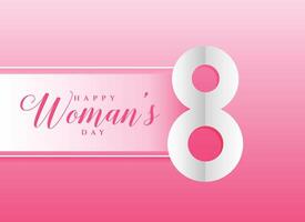 pink background for happy women's day vector