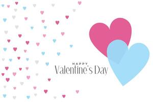 cute hearts pattern valentines day background vector