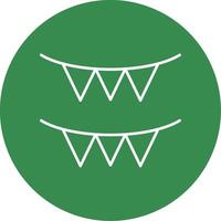 Garland Line Circle color Icon vector