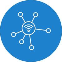Network Line Circle color Icon vector