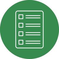 Task List Line Circle color Icon vector