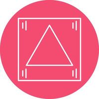Triangle Line Circle color Icon vector