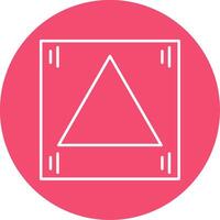 Triangle Line Circle color Icon vector