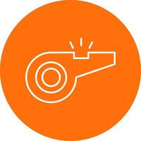 Whistle Line Circle color Icon vector