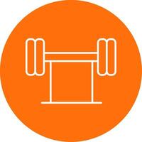 Barbell Line Circle color Icon vector