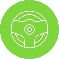 Steering Wheel Line Circle color Icon vector