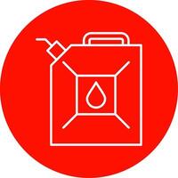 Gas Can Line Circle color Icon vector