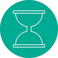 Hourglass Line Circle color Icon vector