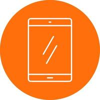 Mobile Line Circle color Icon vector