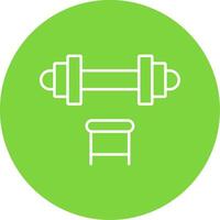 Dumbbell Line Circle color Icon vector