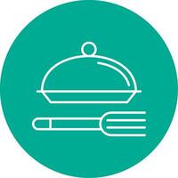 Meal Line Circle color Icon vector