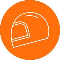 Helmet Line Circle color Icon vector