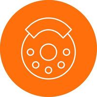 Break Line Circle color Icon vector