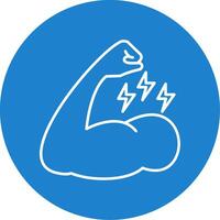 Muscle Line Circle color Icon vector