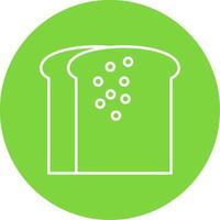 Toast Line Circle color Icon vector