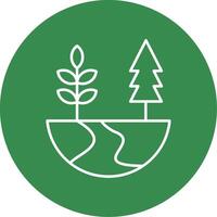 Nature Line Circle color Icon vector